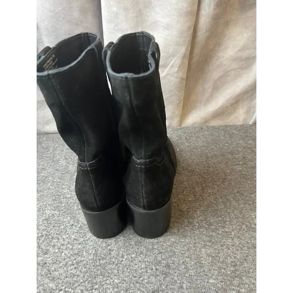 Steve Madden Romney Ankle Boots Women's Black Suede Bootie Size 7